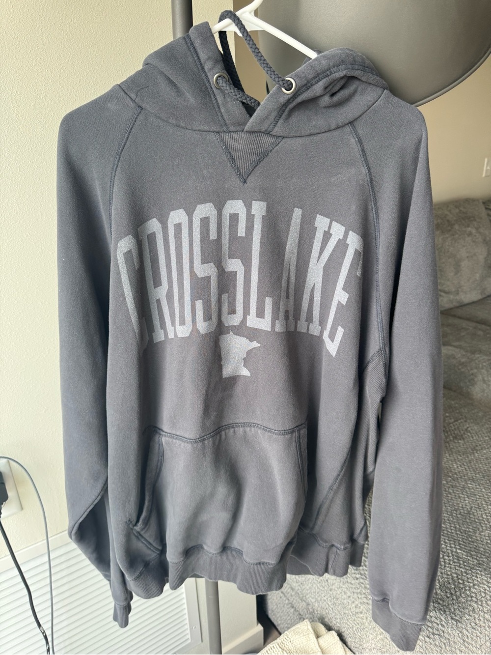 Crosslake Graphic Hooded Sweatshirt - Charcoal